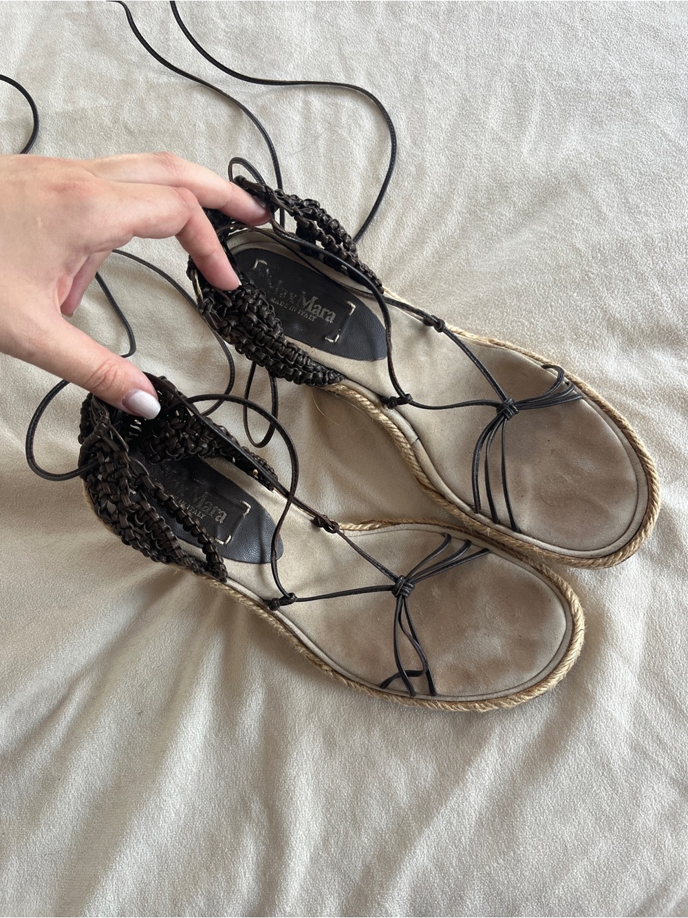 Max Mara Bohemian Espadrille Heel Size 40 US 10 - Picture 3 of 9